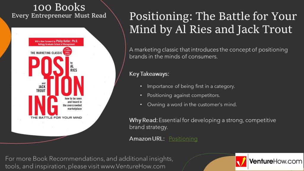 Positioning: The Battle for Your Mind by Al Ries and Jack Trout