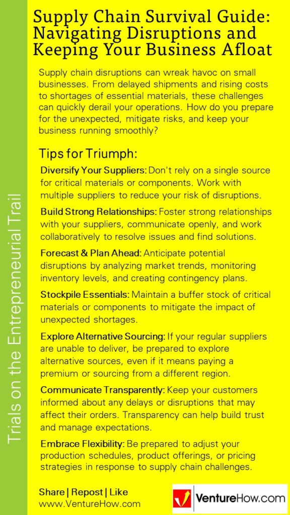 Supply Chain Survival Guide: Navigating Disruptions and Keeping Your Business Afloat