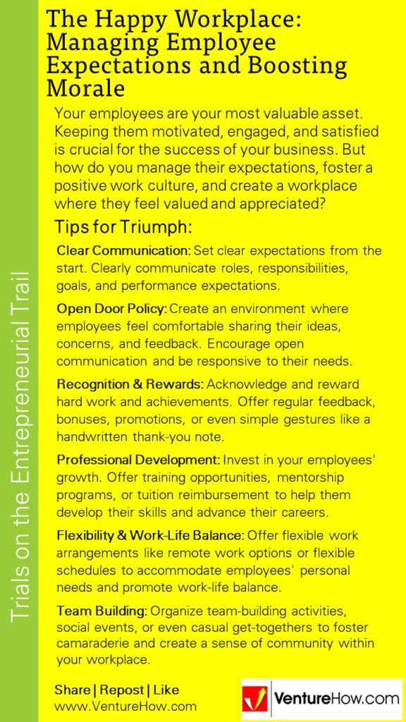 The Happy Workplace: Managing Employee Expectations and Boosting Morale