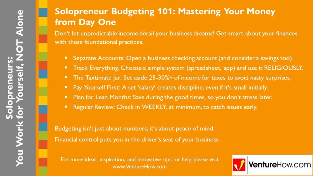 Solopreneurs: You Work For Yourself, Not Alone. Solopreneur Budgeting 101: Mastering Your Money from Day One