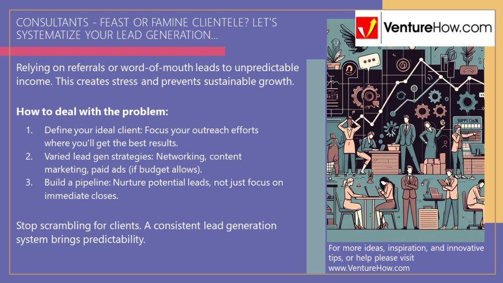 Consultants - Feast or famine clientele? Let's systematize your lead generation...