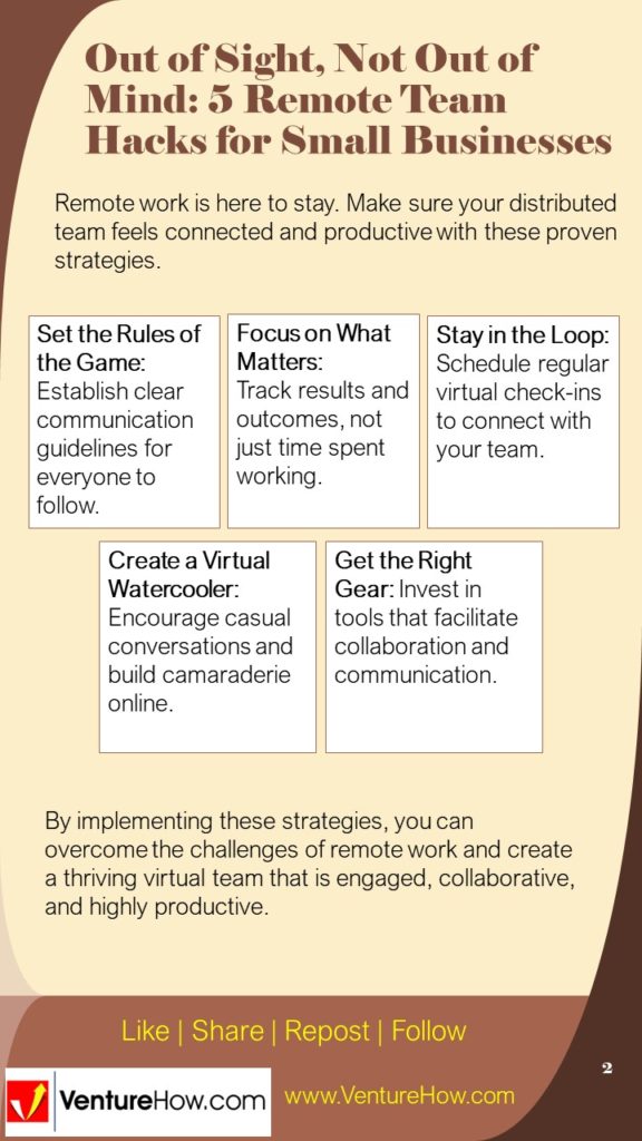 Out of Sight, Not Out of Mind: 5 Remote Team Hacks for Small Businesses
