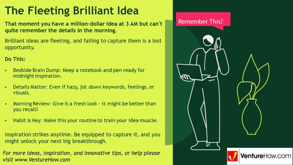 The Fleeting Brilliant Idea