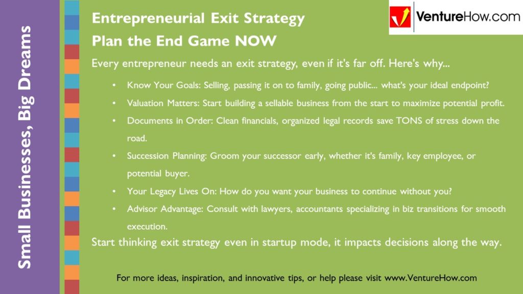 Entrepreneurial Exit Strategy