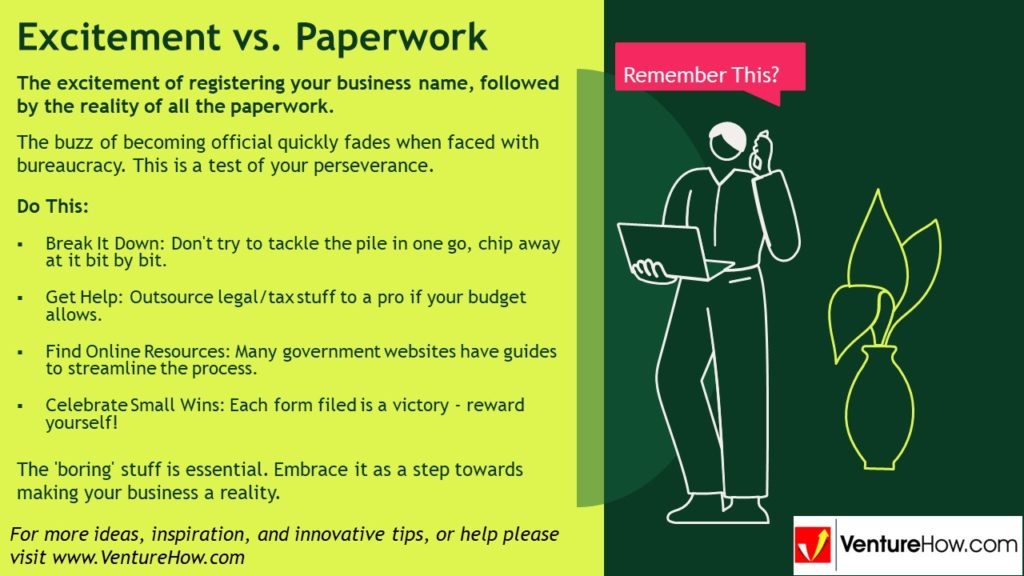 Excitement vs. Paperwork
