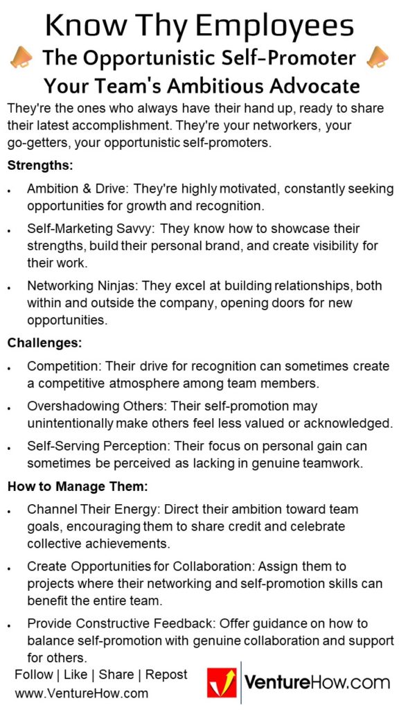 📣 The Opportunistic Self-Promoter: Your Team's Ambitious Advocate 📣