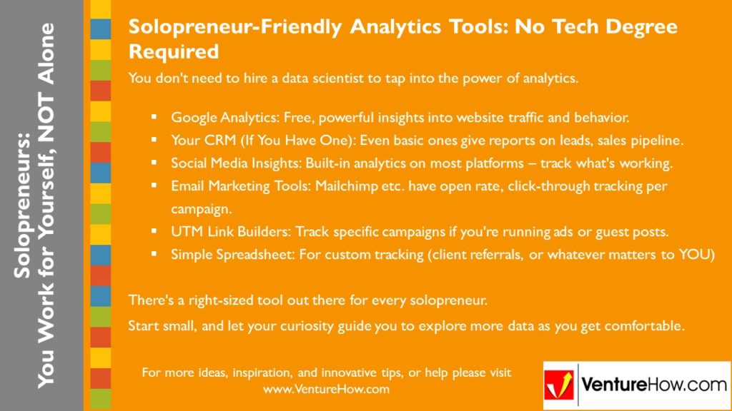 Solopreneurs: You Work For Yourself, Not Alone. Solopreneur-Friendly Analytics Tools: No Tech Degree Required