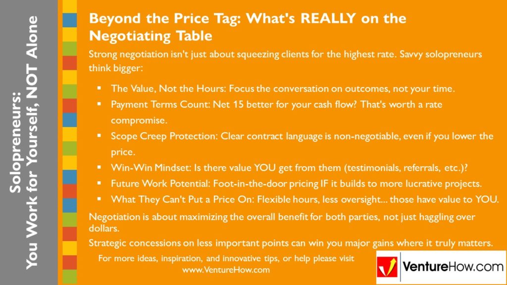 Solopreneurs: You Work For Yourself, Not Alone. Beyond the Price Tag: What's REALLY on the Negotiating Table
