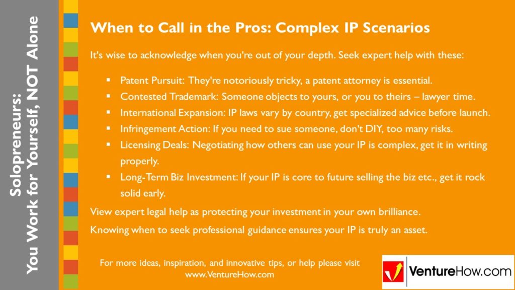 Solopreneurs: You Work For Yourself, Not Alone. When to Call in the Pros: Complex IP Scenarios