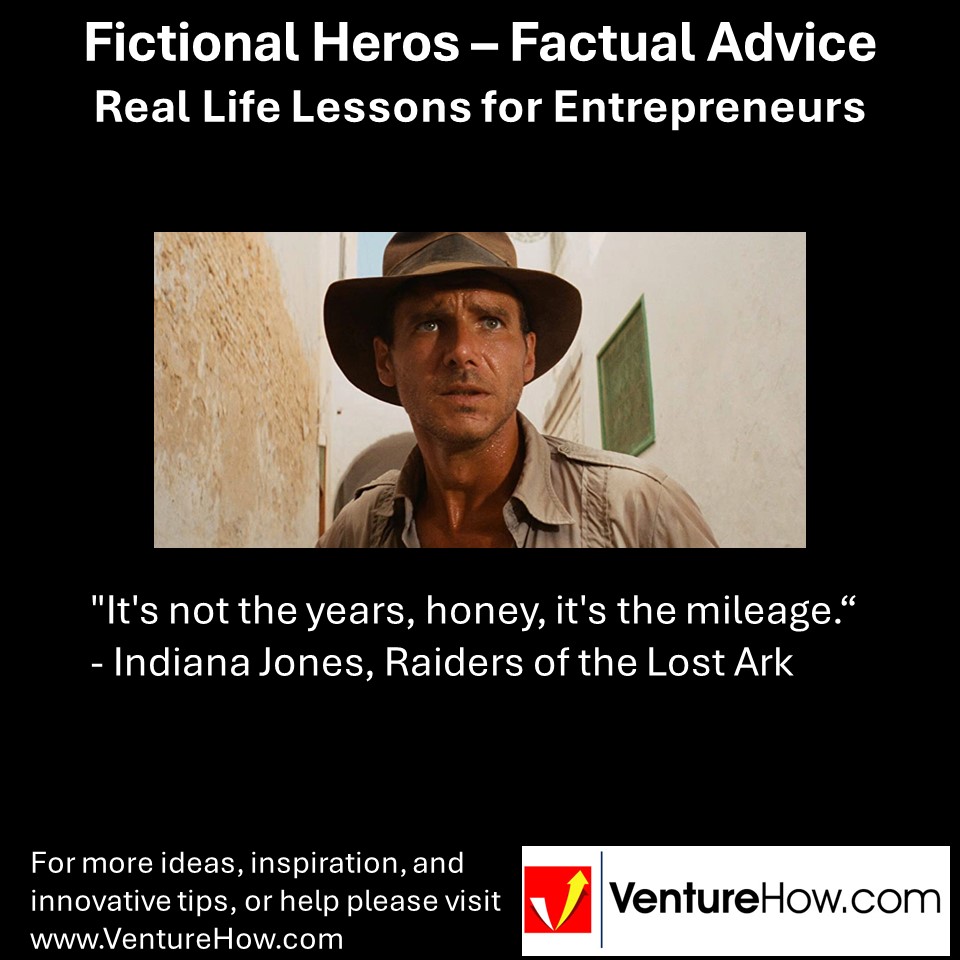"It's not the years, honey, it's the mileage." - Indiana Jones, Raiders of the Lost Ark