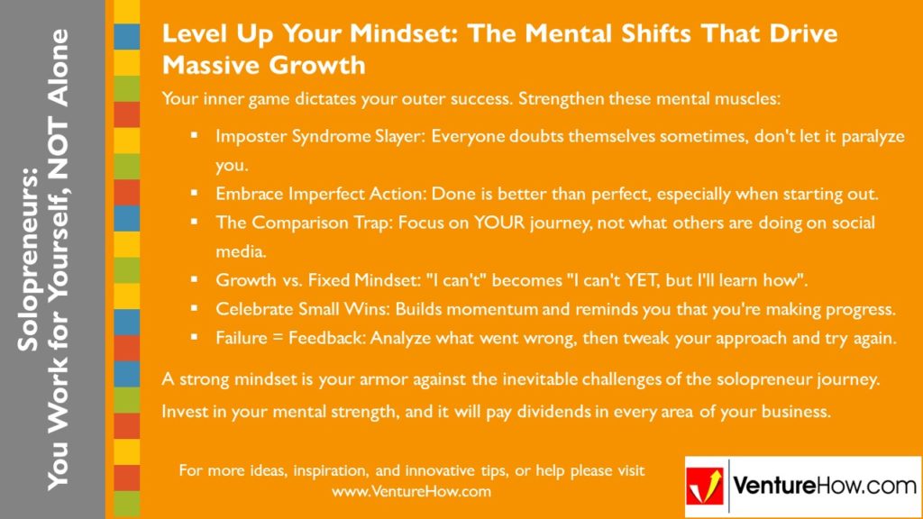 Solopreneurs: You Work for Yourself. Not Alone.Level Up Your Mindset: The Mental Shifts That Drive Massive Growth