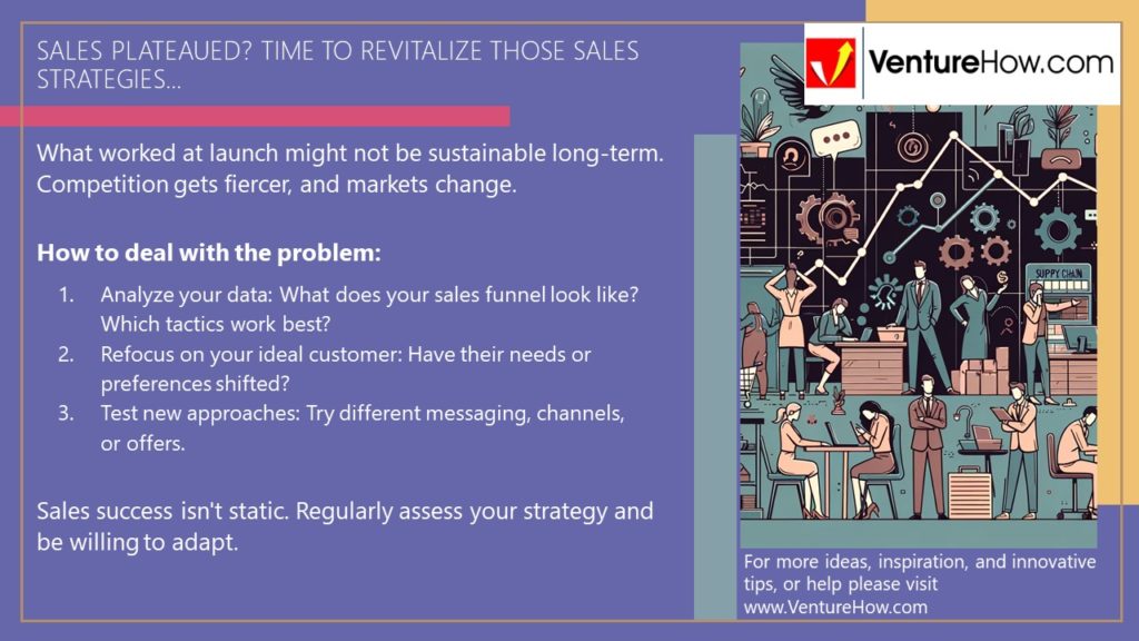 Sales plateaued? Time to revitalize those sales strategies...