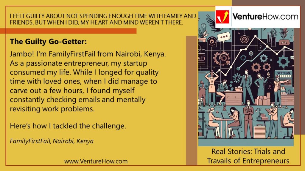 I felt guilty about not spending enough time with family and friends. But when I did, my heart and mind weren't there.