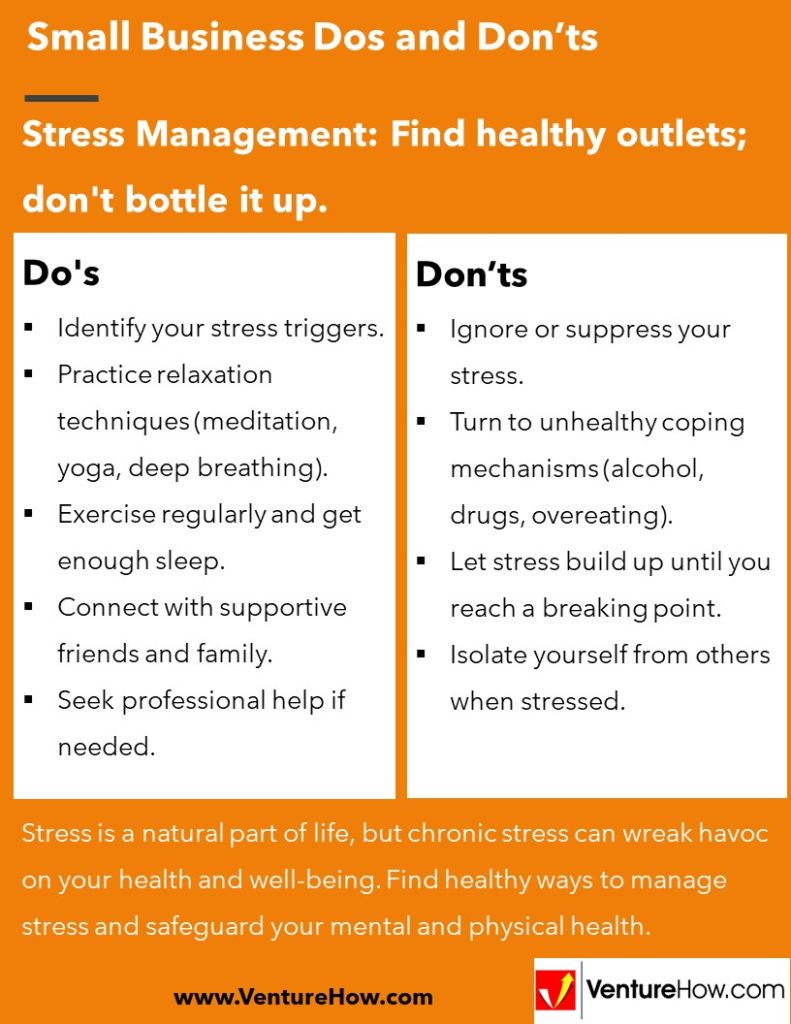 Stress Management: Find healthy outlets; don't bottle it up.