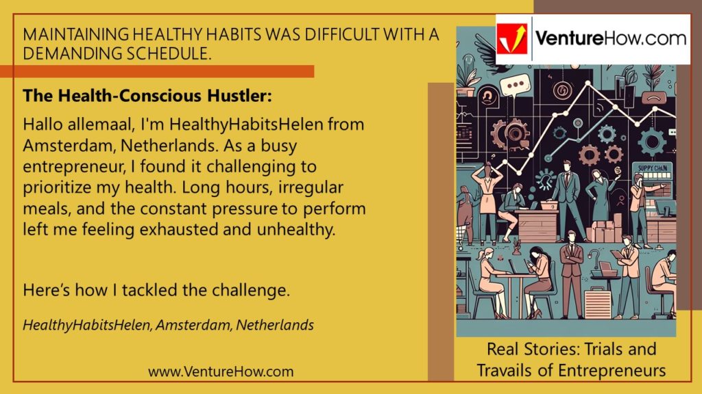 Maintaining healthy habits was difficult with a demanding schedule.