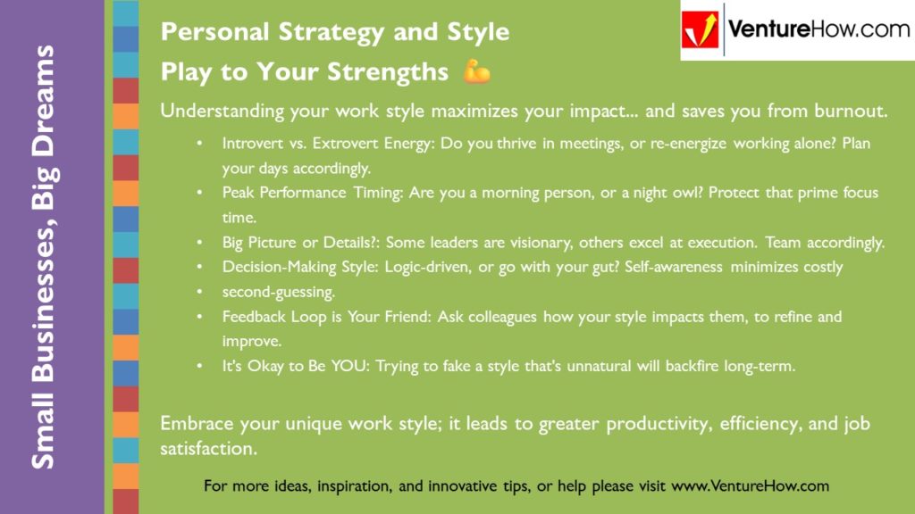 Personal Strategy and Style